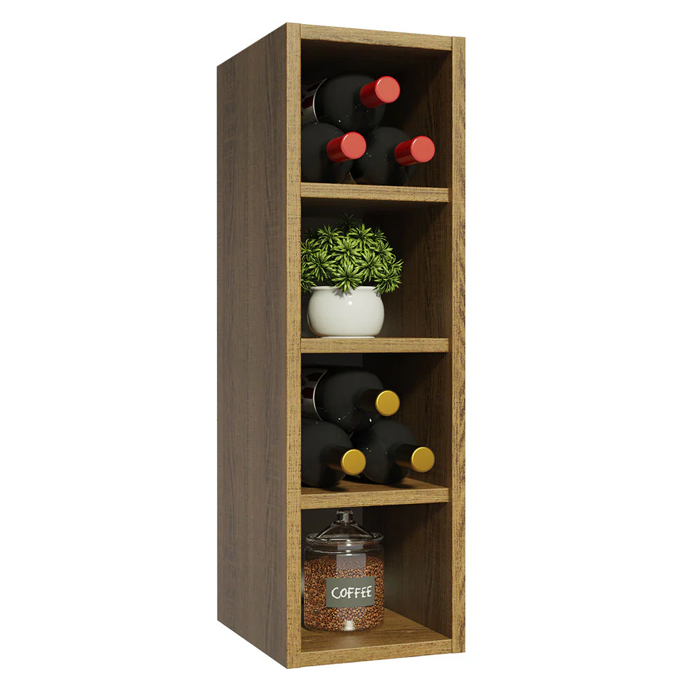 Adega 20 cm com 4 Nichos para Cozinhas Rustic Madesa - Image 4