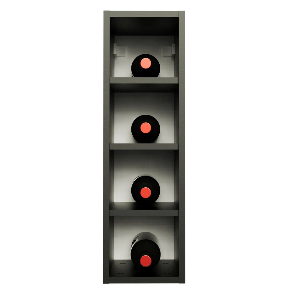 Adega 20 cm 4 Nichos Preto Madesa - Image 3