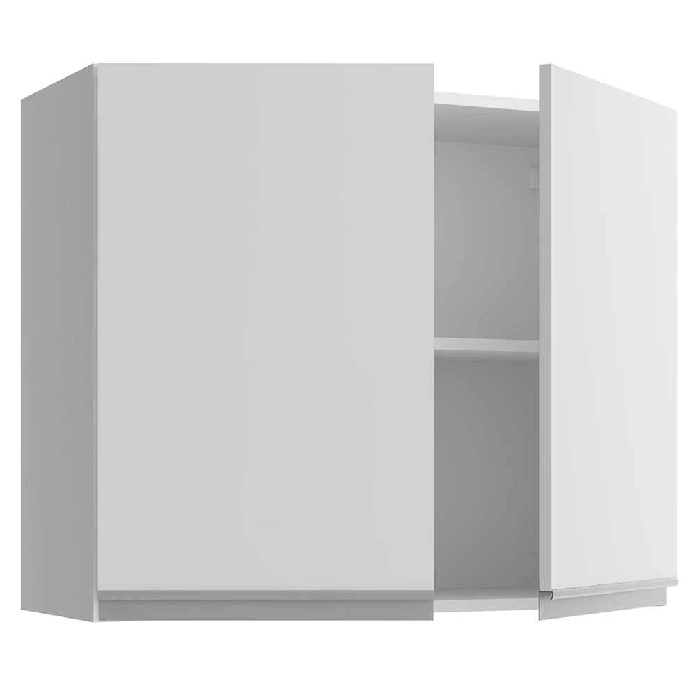 Armário Aéreo Madesa Glamy 80 cm 2 Portas Branco - Image 4