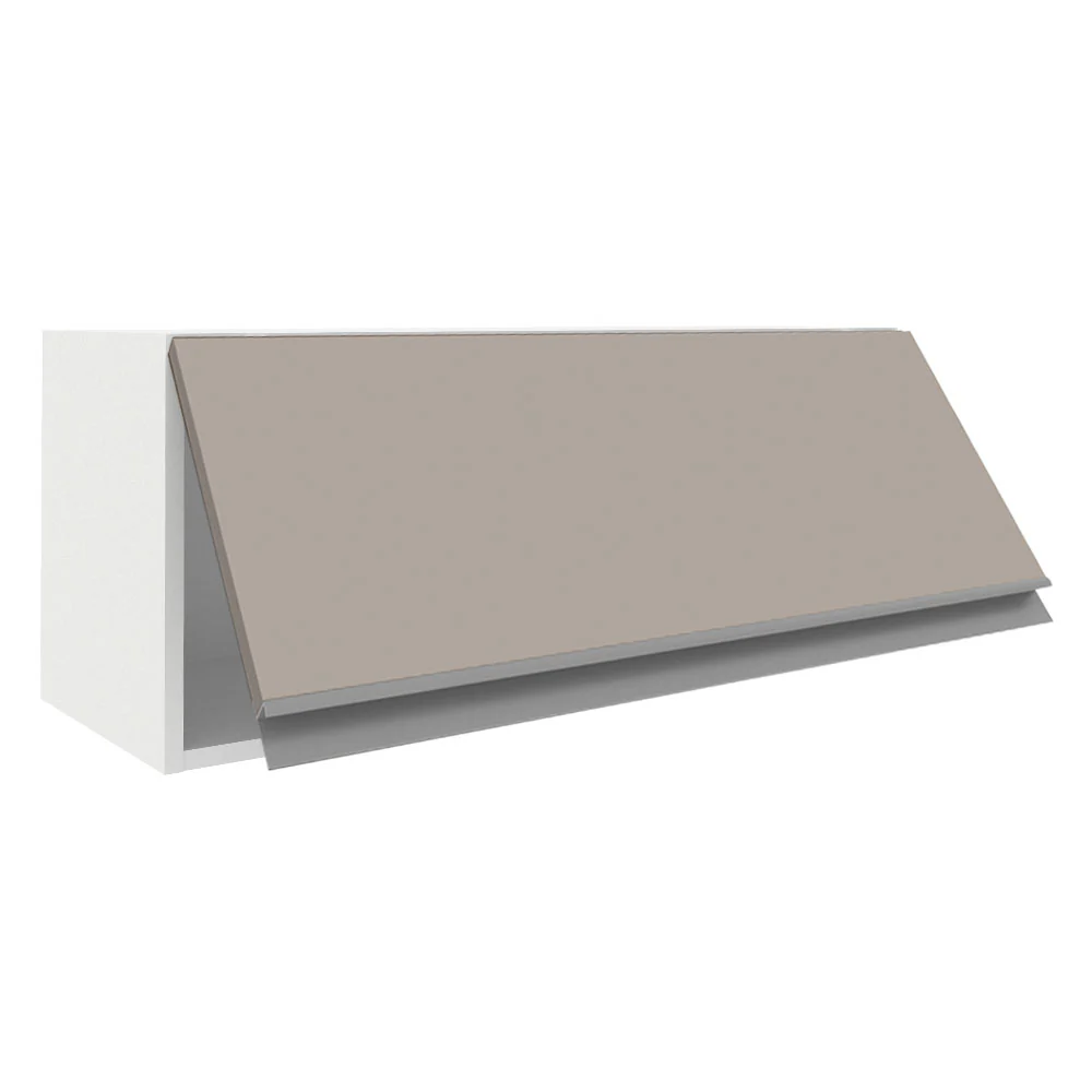 Armário Aéreo Madesa Glamy 80 cm 1 Porta Basculante Branco/Crema - Image 4