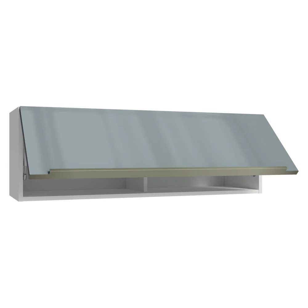 Armário Aéreo 100 cm 1 Porta Basculante Branco/Cinza Lux Madesa - Image 8