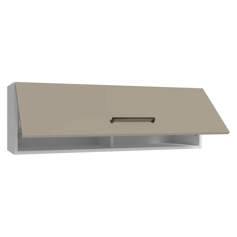 Armário Aéreo 100 cm 1 Porta Basculante Branco/Crema Agata Madesa - Image 5