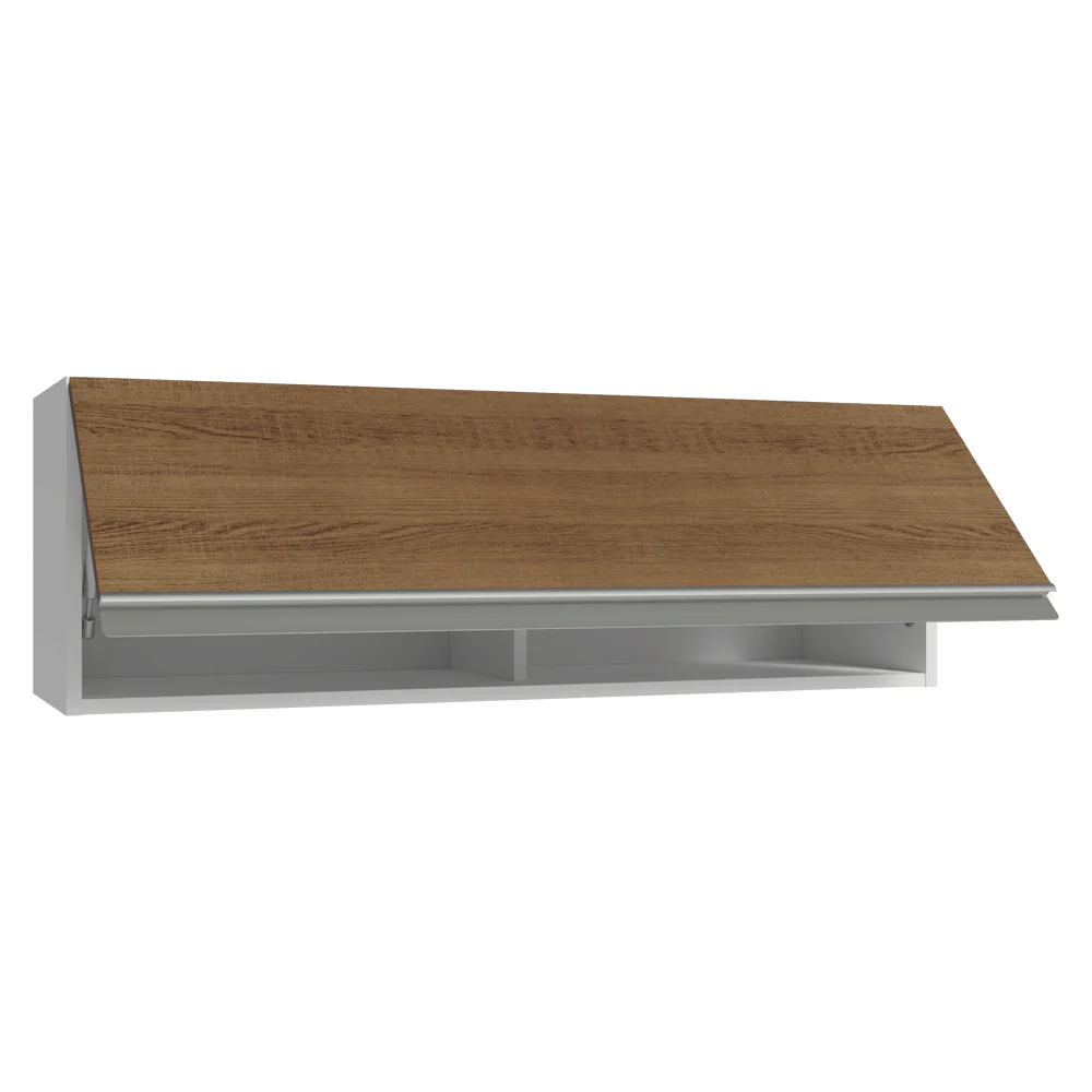 Armário Aéreo 100 cm 1 Porta Basculante Branco/Rustic Glamy Madesa - Image 5