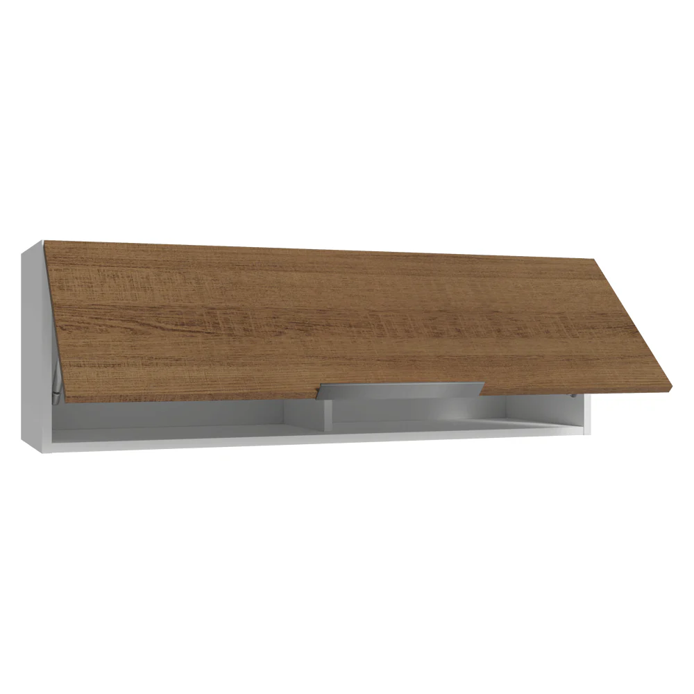 Armário Aéreo 100 cm 1 Porta Basculante Branco/Rustic Stella Madesa - Image 5