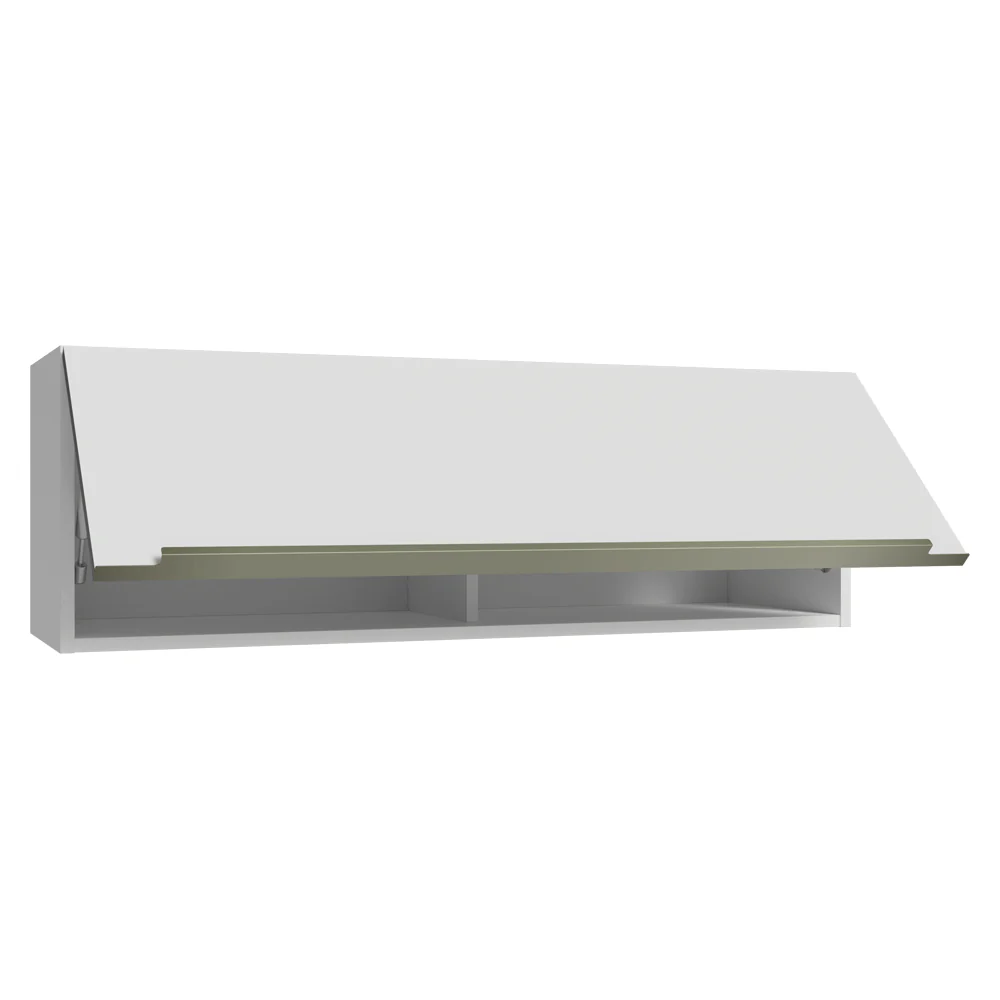 Armário Aéreo 100 cm 1 Porta Basculante Branco Veludo Lux Madesa - Image 5