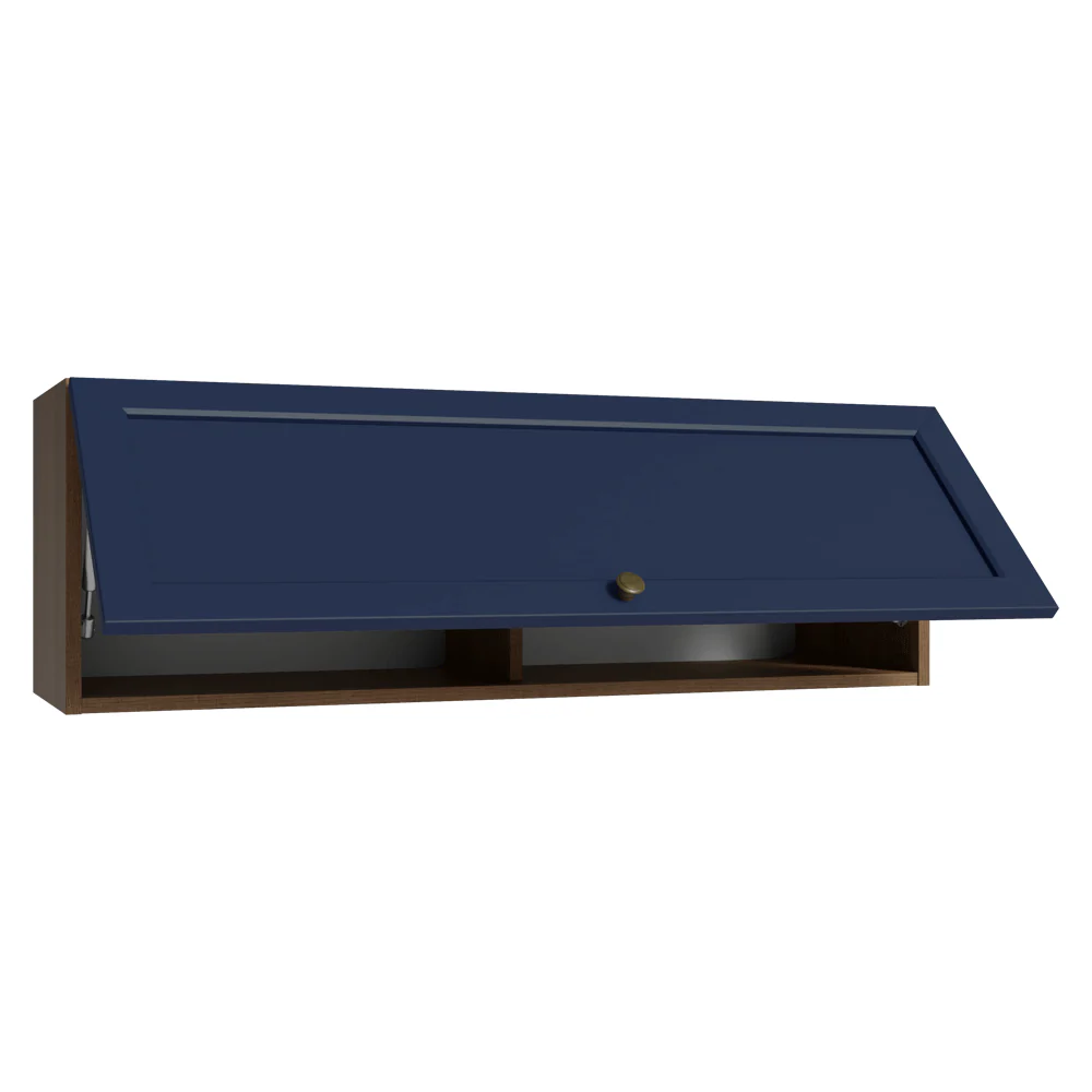 Armário Aéreo 100 cm 1 Porta Basculante Rustic/Azul Vik Madesa - Image 5