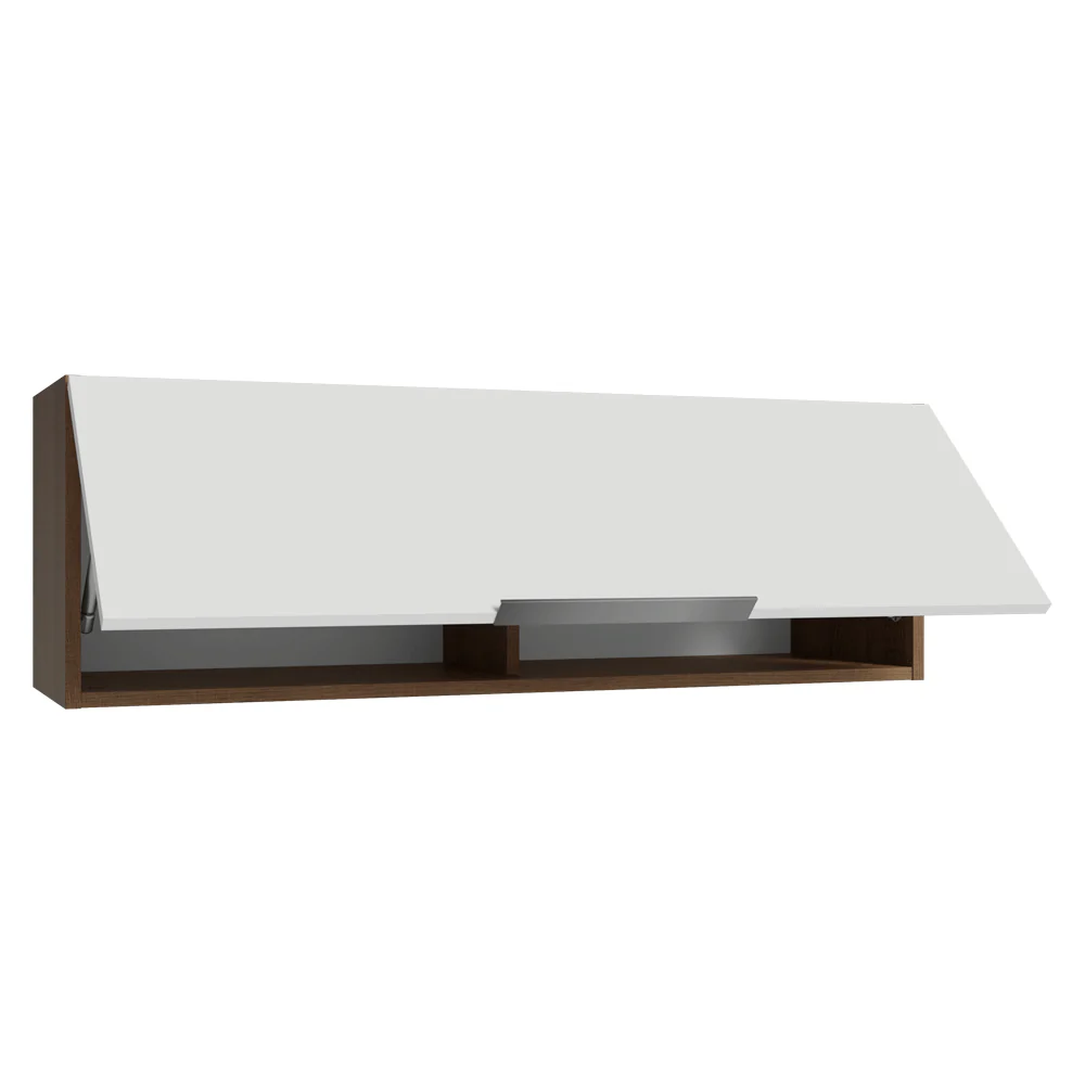 Armário Aéreo 100 cm 1 Porta Basculante Rustic/Branco Stella Madesa - Image 5