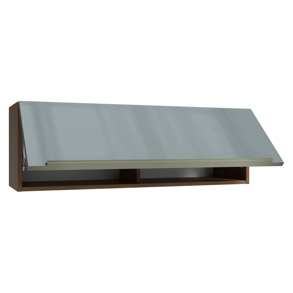 Armário Aéreo 100 cm 1 Porta Basculante Rustic/Cinza Lux Madesa - Image 5