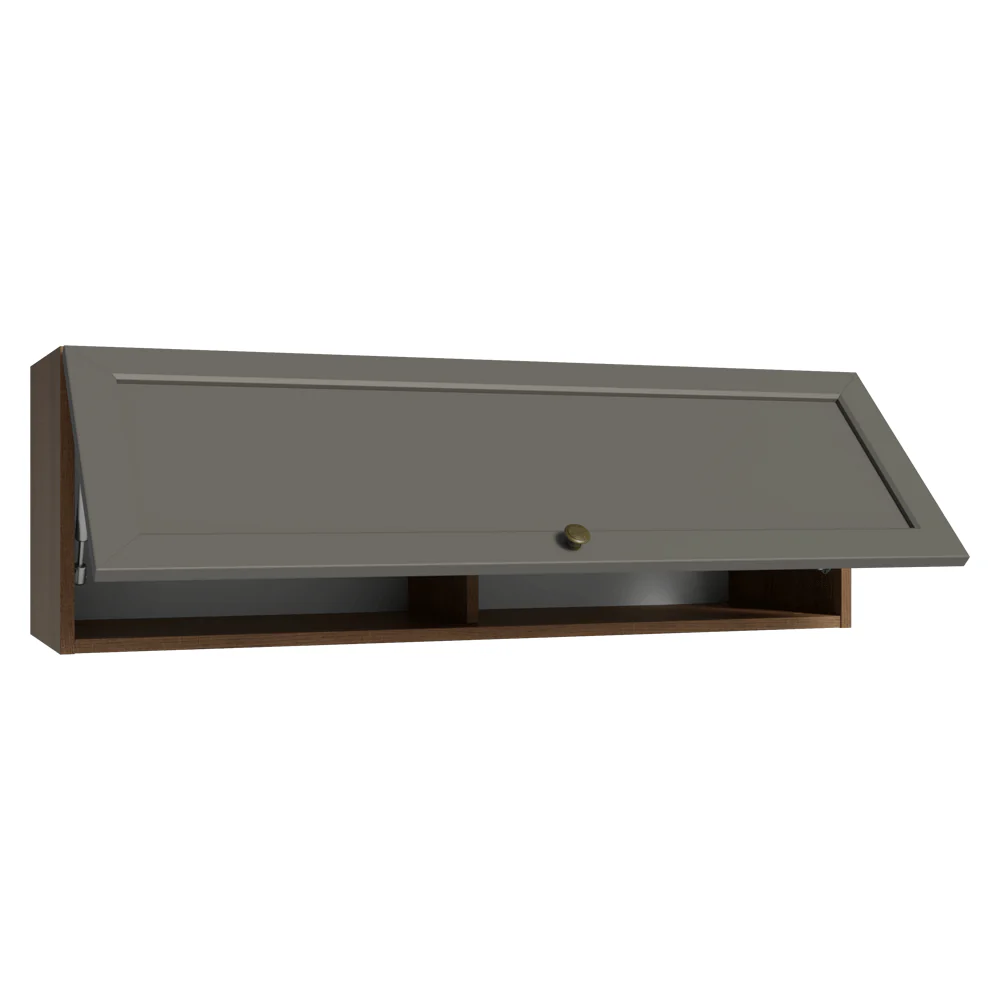 Armário Aéreo 100 cm 1 Porta Basculante Rustic/Cinza Vik Madesa - Image 5