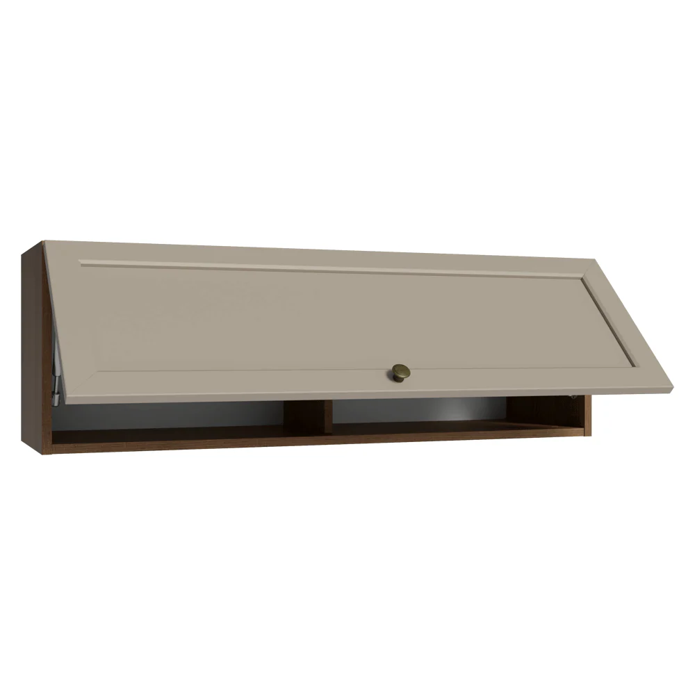 Armário Aéreo 100 cm 1 Porta Basculante Rustic/Crema Vik Madesa - Image 7