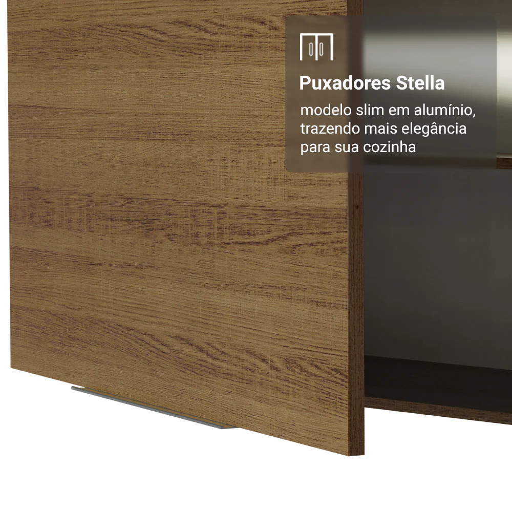 Armário Aéreo 100 cm 1 Porta Basculante Rustic Stella Madesa - Image 6