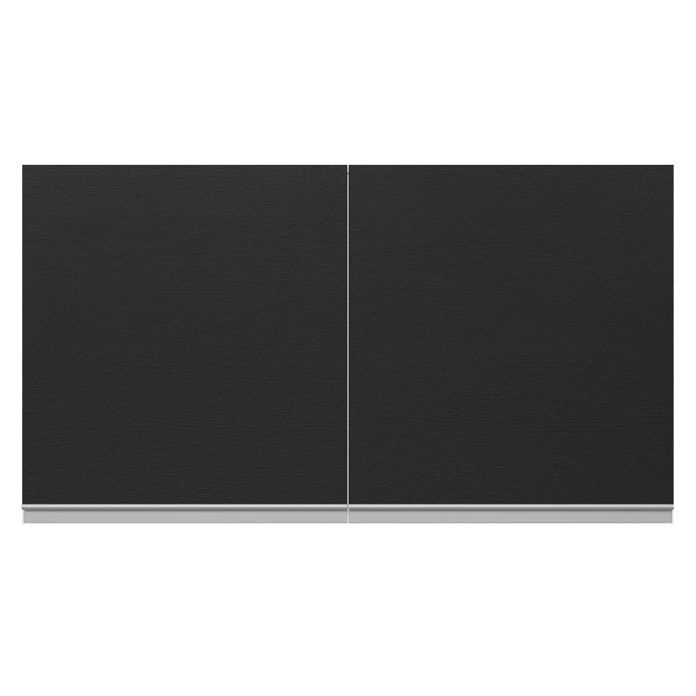 Armário Aéreo 100% MDF 120 cm 2 Portas Branco/Preto Acordes Madesa - Image 5