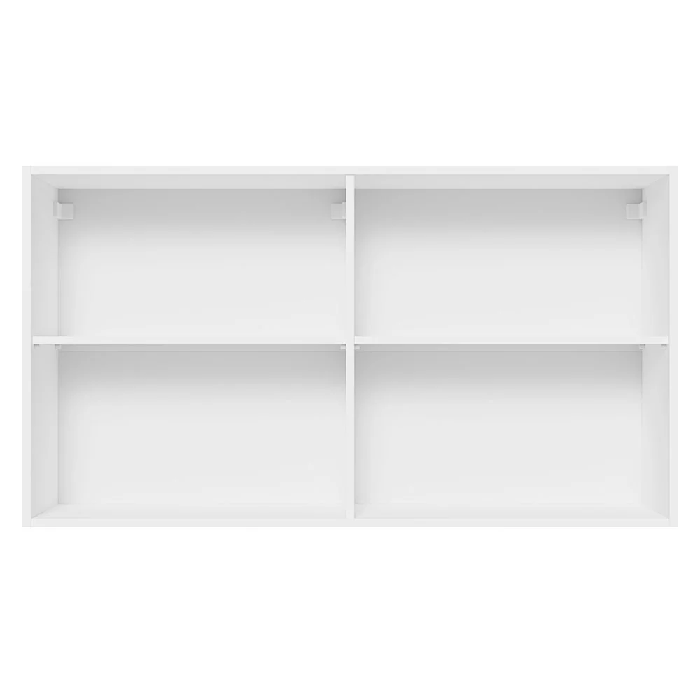 Armário Aéreo 100% MDF 120 cm 2 Portas Branco/Preto Acordes Madesa - Image 6