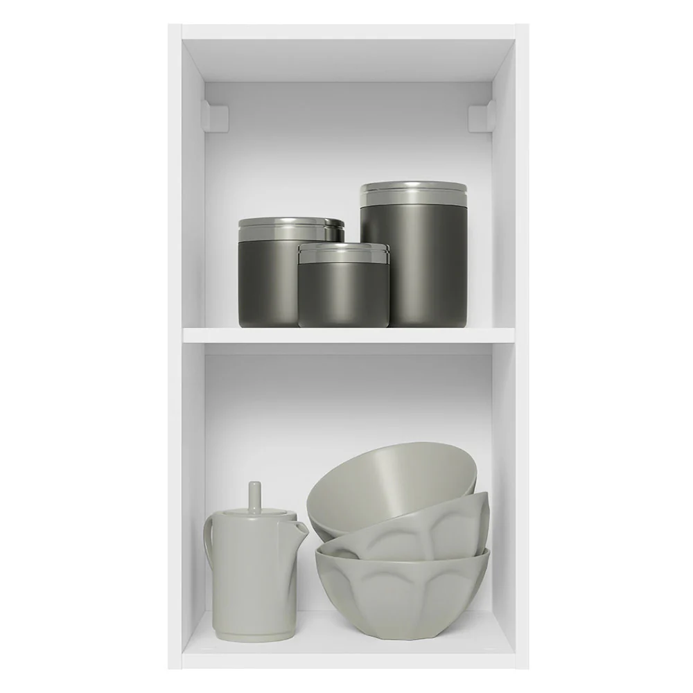 Armário Aéreo 100% MDF 35 cm 1 Porta Branco/Preto Acordes Madesa - Image 4