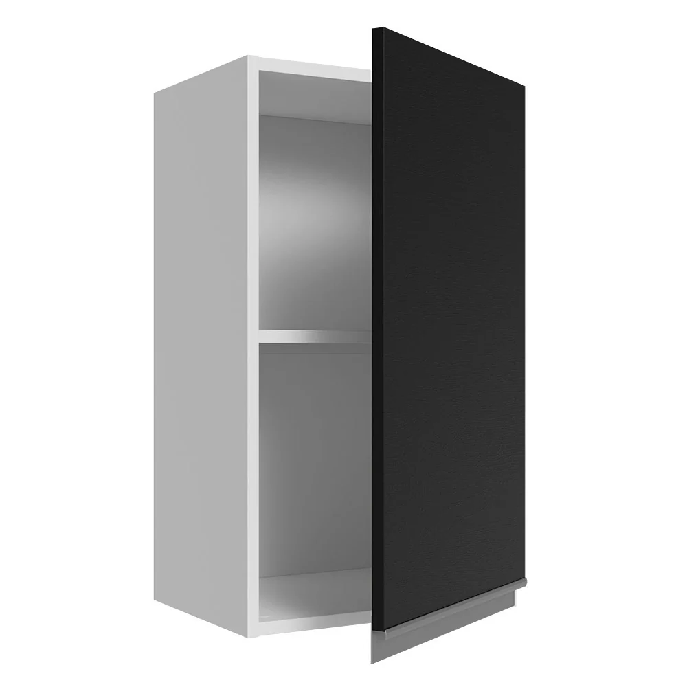 Armário Aéreo 100% MDF 35 cm 1 Porta Branco/Preto Acordes Madesa - Image 5