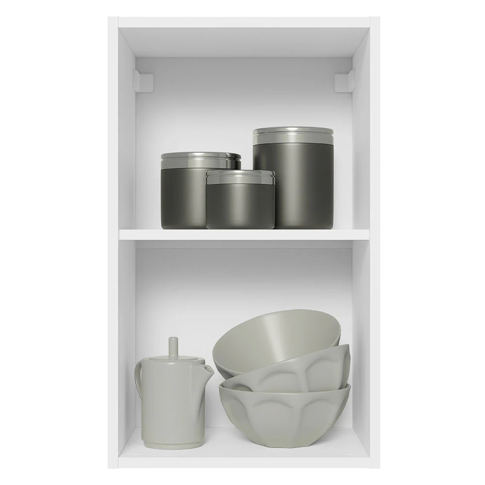 Armário Aéreo 100% MDF 40 cm 1 Porta Branco/Preto Acordes Madesa - Image 3