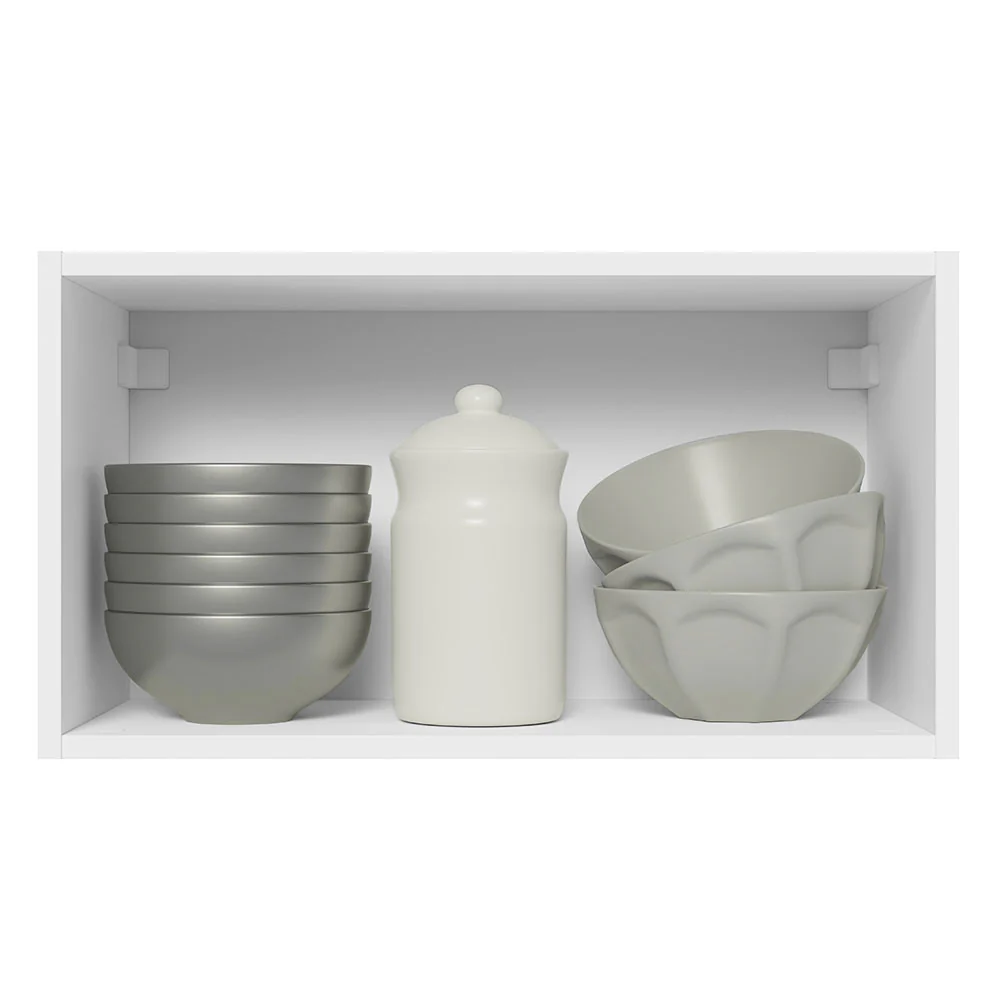 Armário Aéreo 100% MDF 60 cm 1 Porta Basculante Branco/Preto Acordes Madesa - Image 3