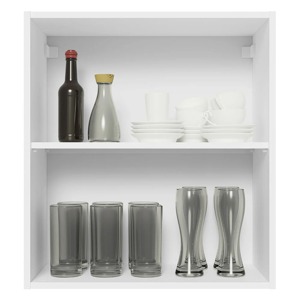 Armário Aéreo 100% MDF 60 cm 1 Porta Branco/Preto Acordes Madesa - Image 3