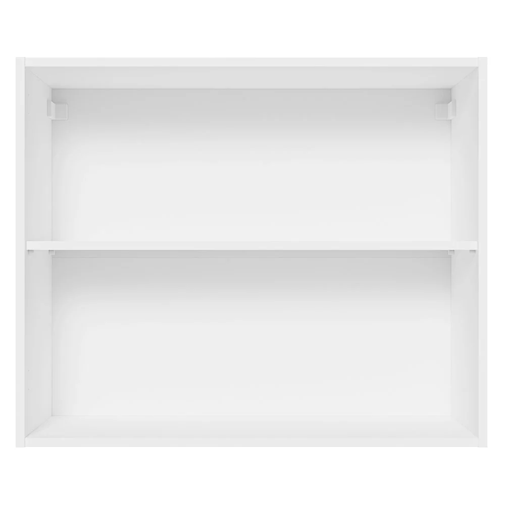 Armário Aéreo 100% MDF 80 cm 2 Portas Branco/Preto Acordes Madesa - Image 6