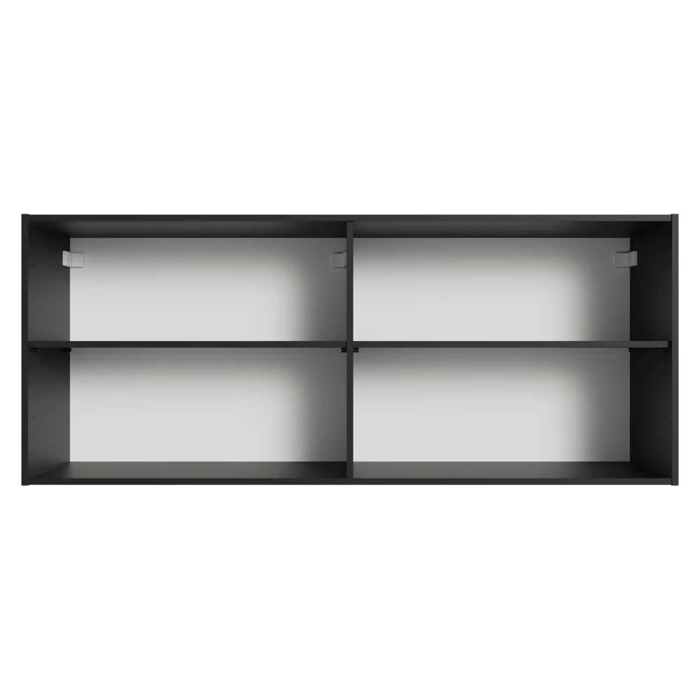 Armário Aéreo 120 cm 2 Portas Preto Nice Madesa - Image 11