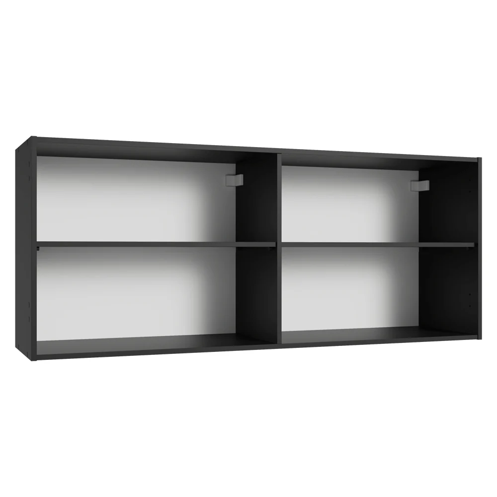 Armário Aéreo 120 cm 2 Portas Preto Nice Madesa - Image 12