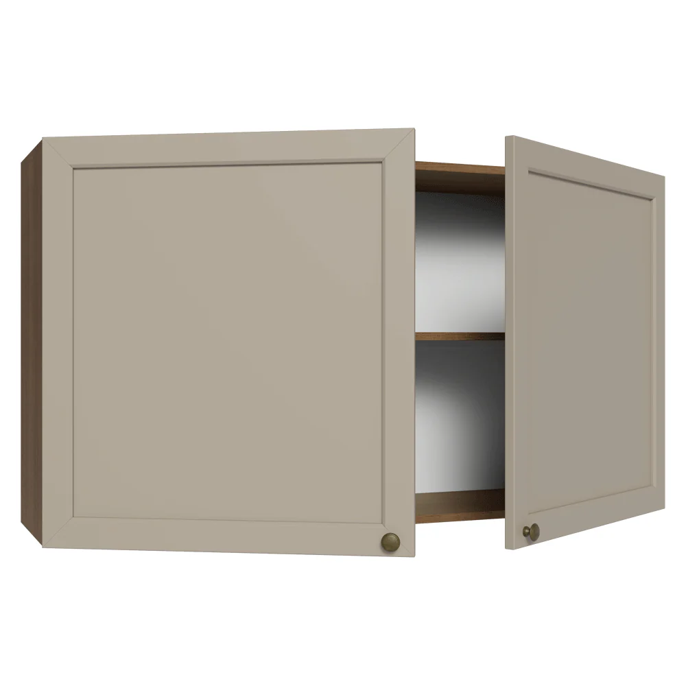 Armário Aéreo 120 cm 2 Portas Rustic/Crema Vik Madesa - Image 8