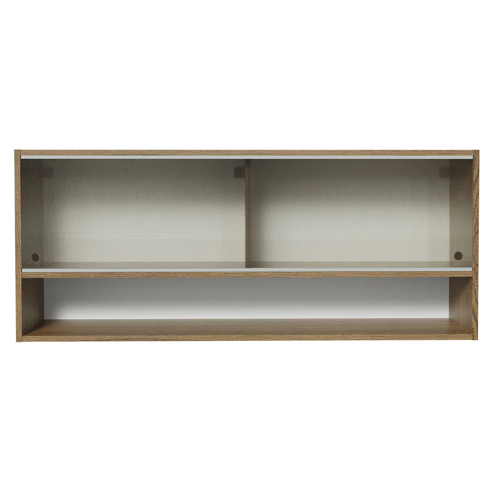 Armário Aéreo 120cm 2 Portas Correr Vidro Pontilhado 1 Nicho Rustic para Cozinhas Glamy, Lux e Reims Madesa - Image 5