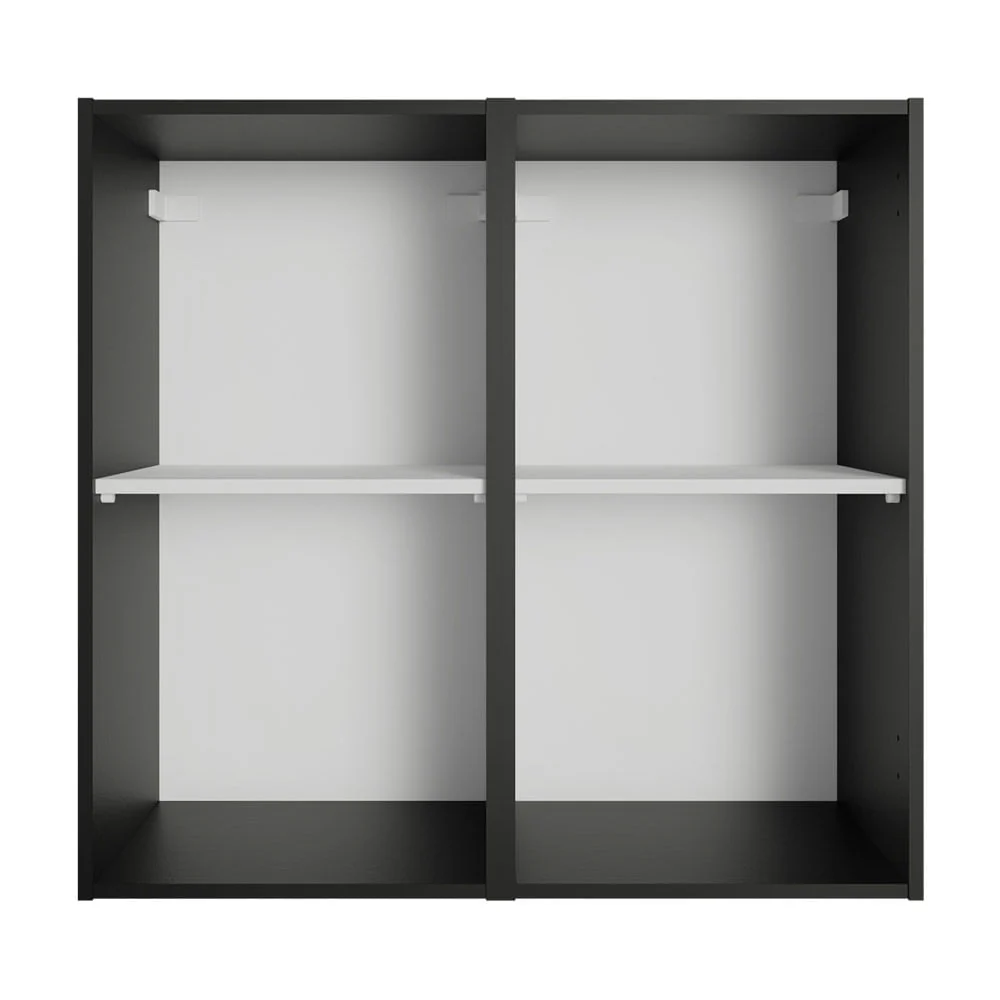 Armário Aéreo 70 cm 2 Portas Preto Reims Madesa - Image 13