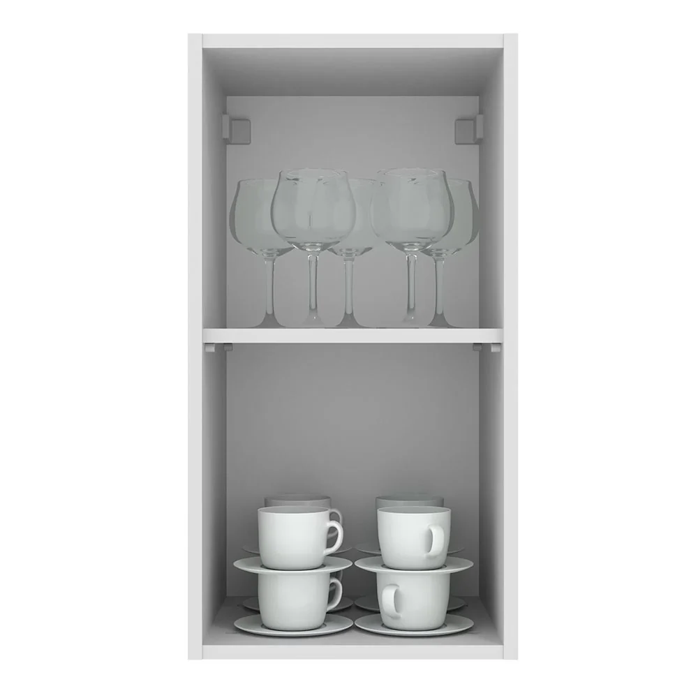 Armário Aéreo 35 cm 1 Porta Branco/Crema Agata Madesa - Image 3