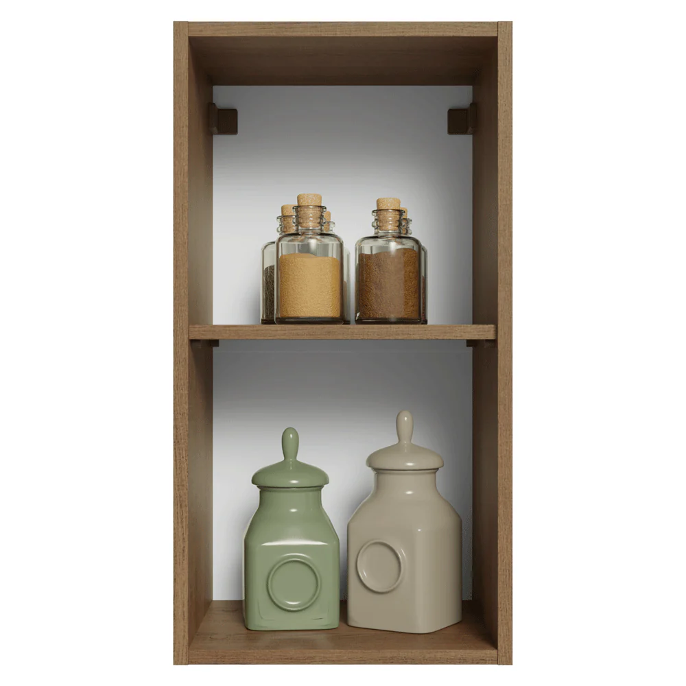 Armário Aéreo 35 cm 1 Porta Rustic/Branco Vik Madesa - Image 5