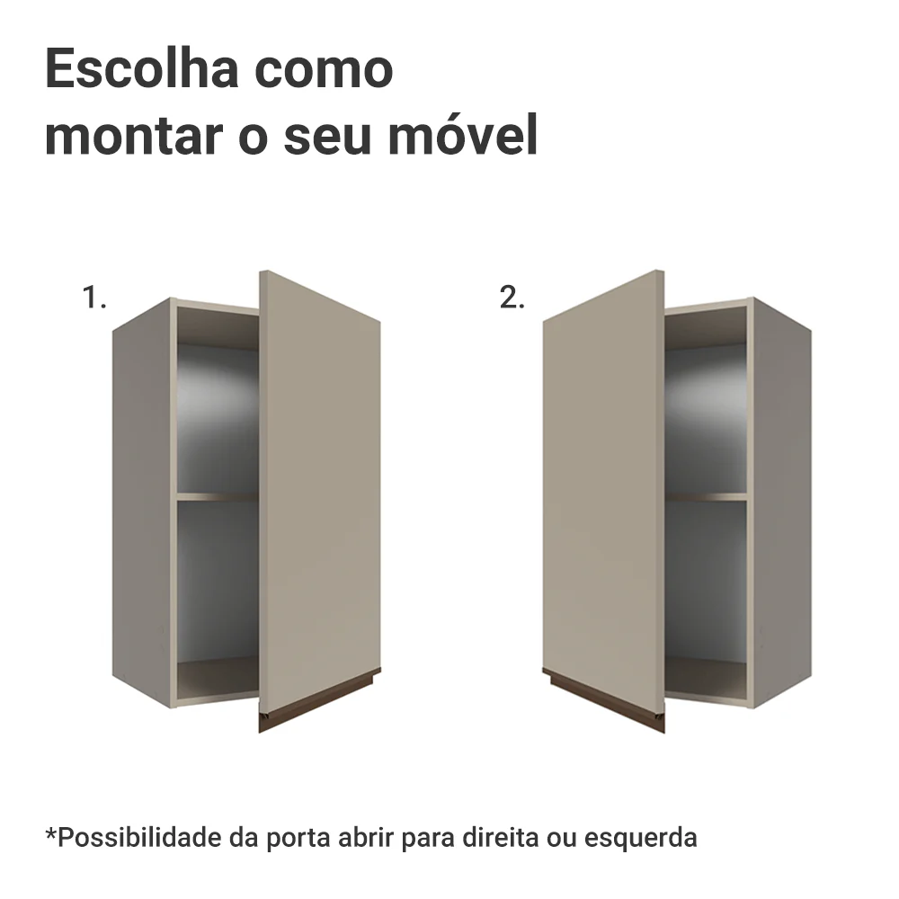 Armário Aéreo 40 cm 1 Porta Crema Nice Madesa - Image 4