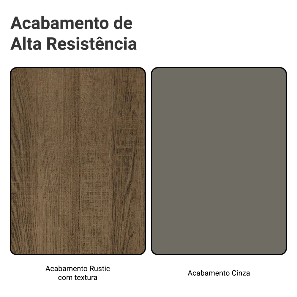 Armário Aéreo 40 cm 1 Porta Rustic/Cinza Vik Madesa - Image 9