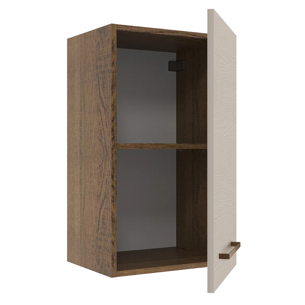 Armário Aéreo 40 cm 1 Porta Rustic/Crema Agata Madesa - Image 4