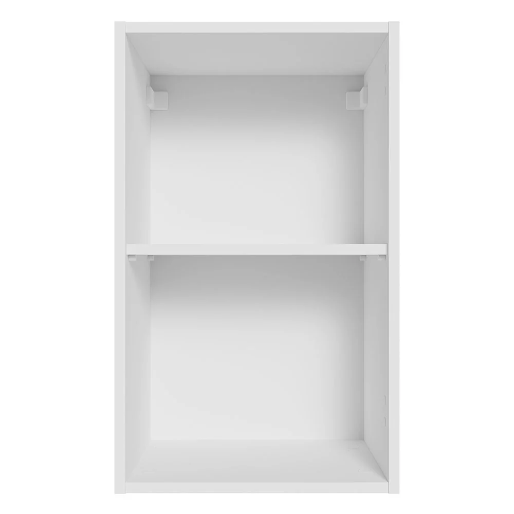 Armário Aéreo 40 cm com 2 Nichos Abertos para Cozinha Madesa Lux, Glamy, Agata, Stella Branco - Image 5