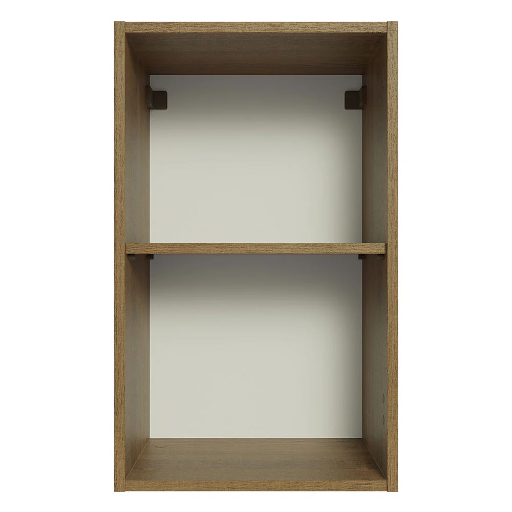 Armário Aéreo 40 cm com 2 Nichos Abertos para Cozinha Madesa Lux, Glamy, Agata, Stella Rustic - Image 5