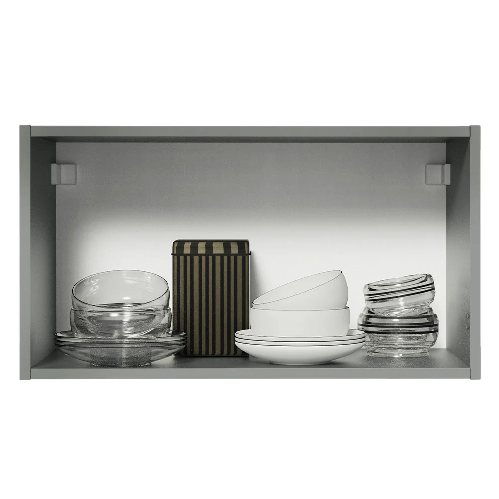 Armário Aéreo 60 cm 1 Porta Basculante Cinza Nice Madesa - Image 4