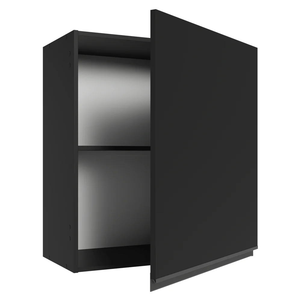 Armário Aéreo 60 cm 1 Porta Preto Nice Madesa - Image 8