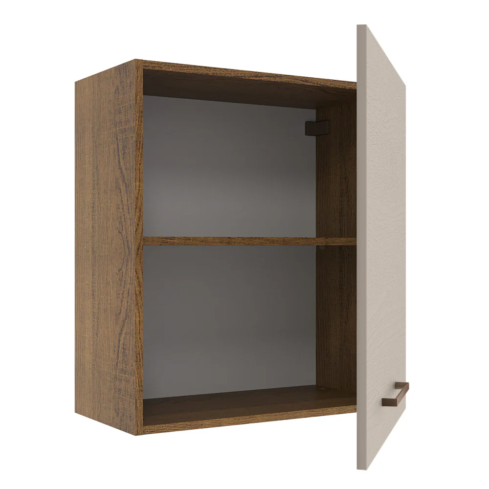 Armário Aéreo 60 cm 1 Porta Rustic/Crema Agata Madesa - Image 4