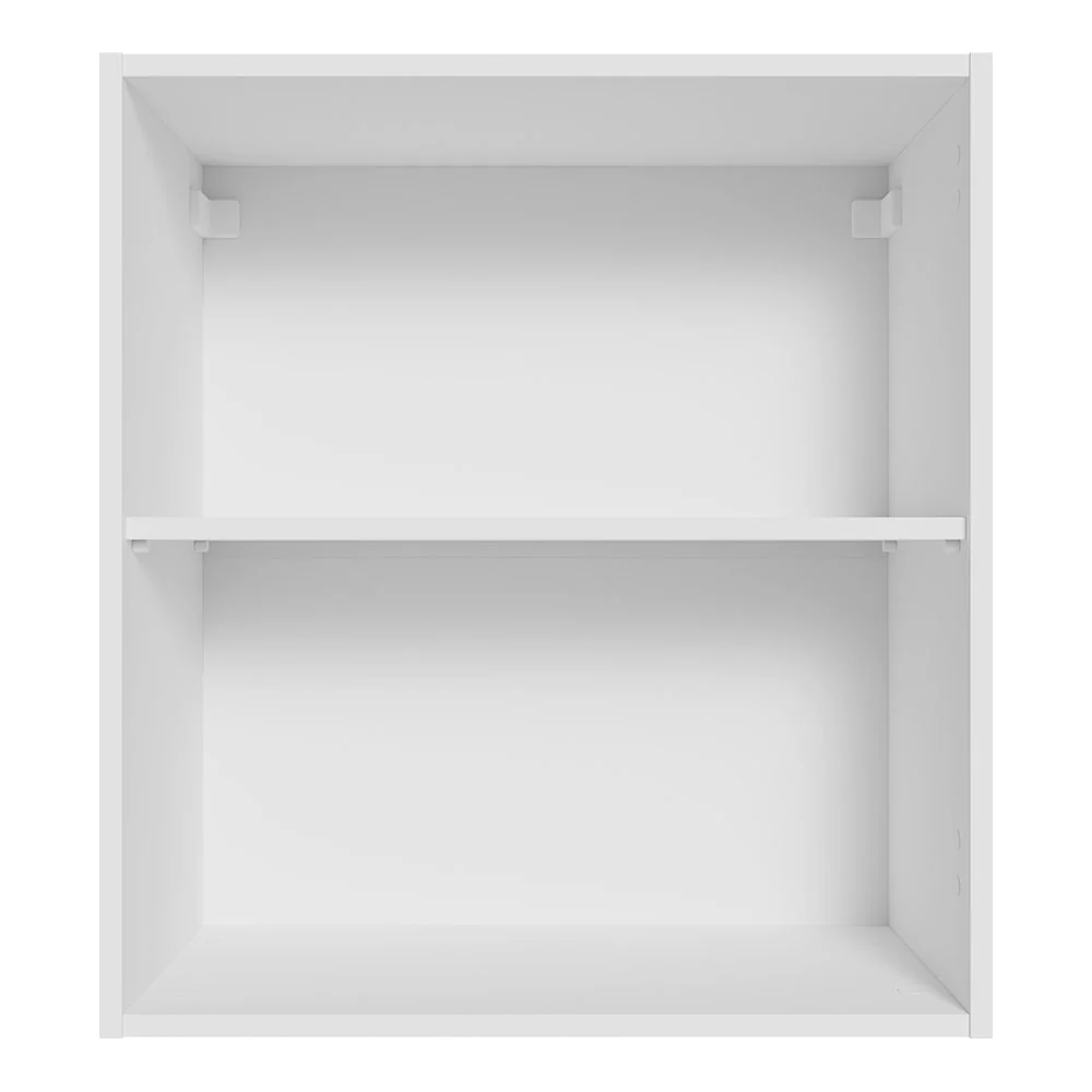 Armário Aéreo 60 cm com 2 Nichos Abertos para Cozinha Madesa Lux, Glamy, Agata, Stella Branco - Image 5