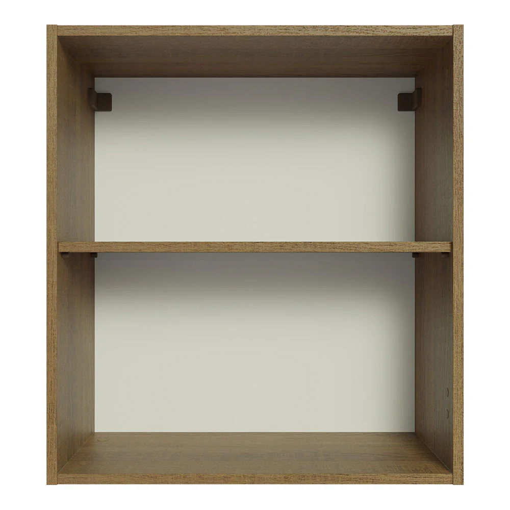 Armário Aéreo 60 cm com 2 Nichos Abertos para Cozinha Madesa Lux, Glamy, Agata, Stella Rustic - Image 5