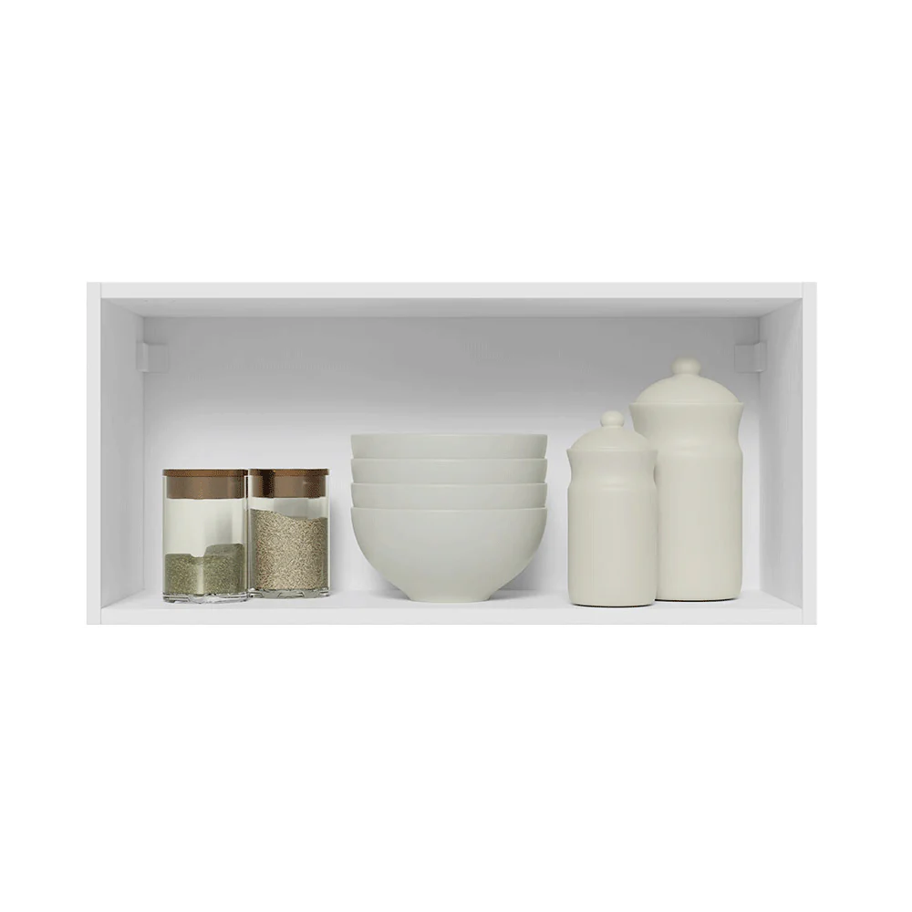 Armário Aéreo 70 cm 1 Porta Branco/Branco Veludo Lux Madesa - Image 4
