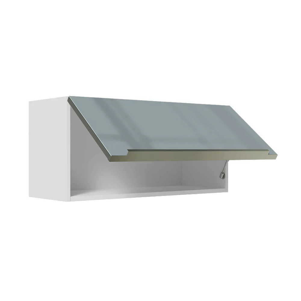 Armário Aéreo 70 cm 1 Porta Branco/Cinza Lux Madesa - Image 8