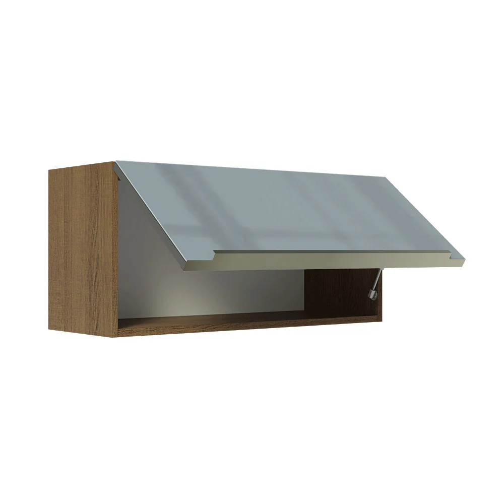 Armário Aéreo 70 cm 1 Porta Rustic/Cinza Lux Madesa - Image 8