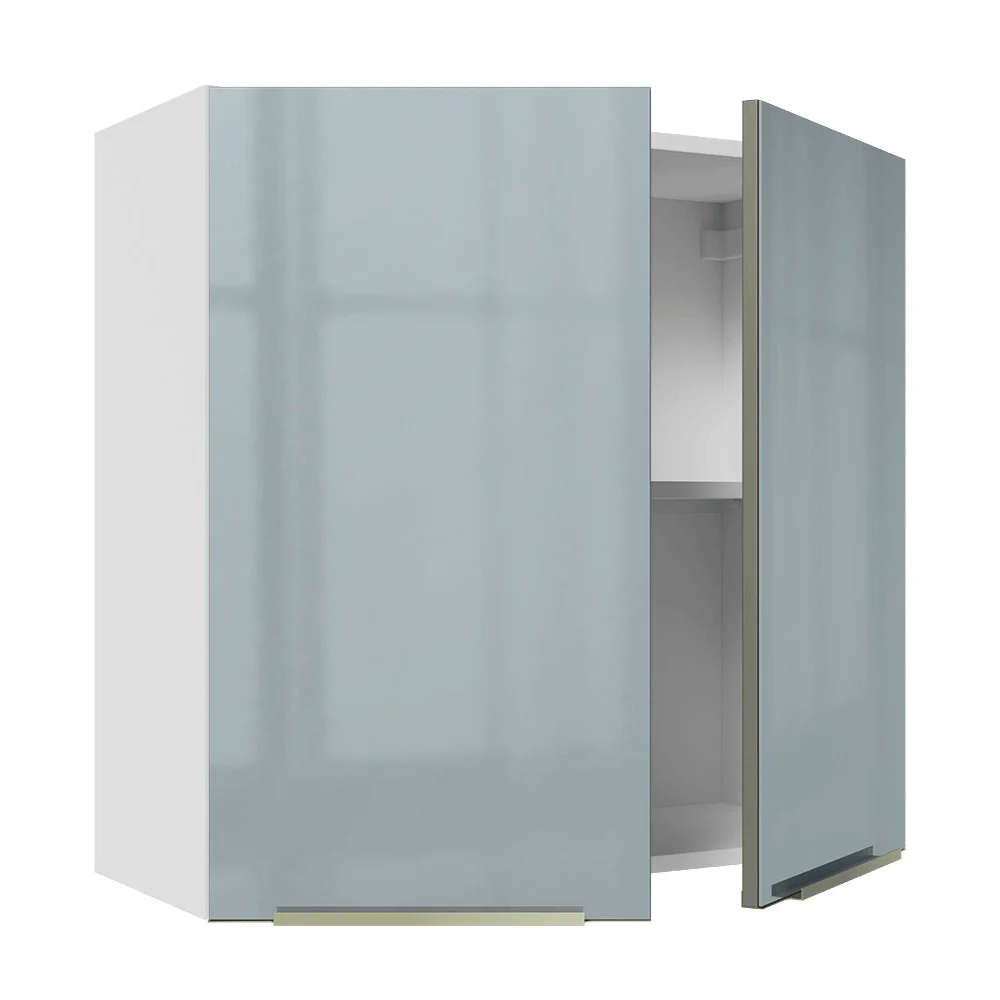 Armário Aéreo 70 cm 2 Portas Branco/Cinza Lux Madesa - Image 8