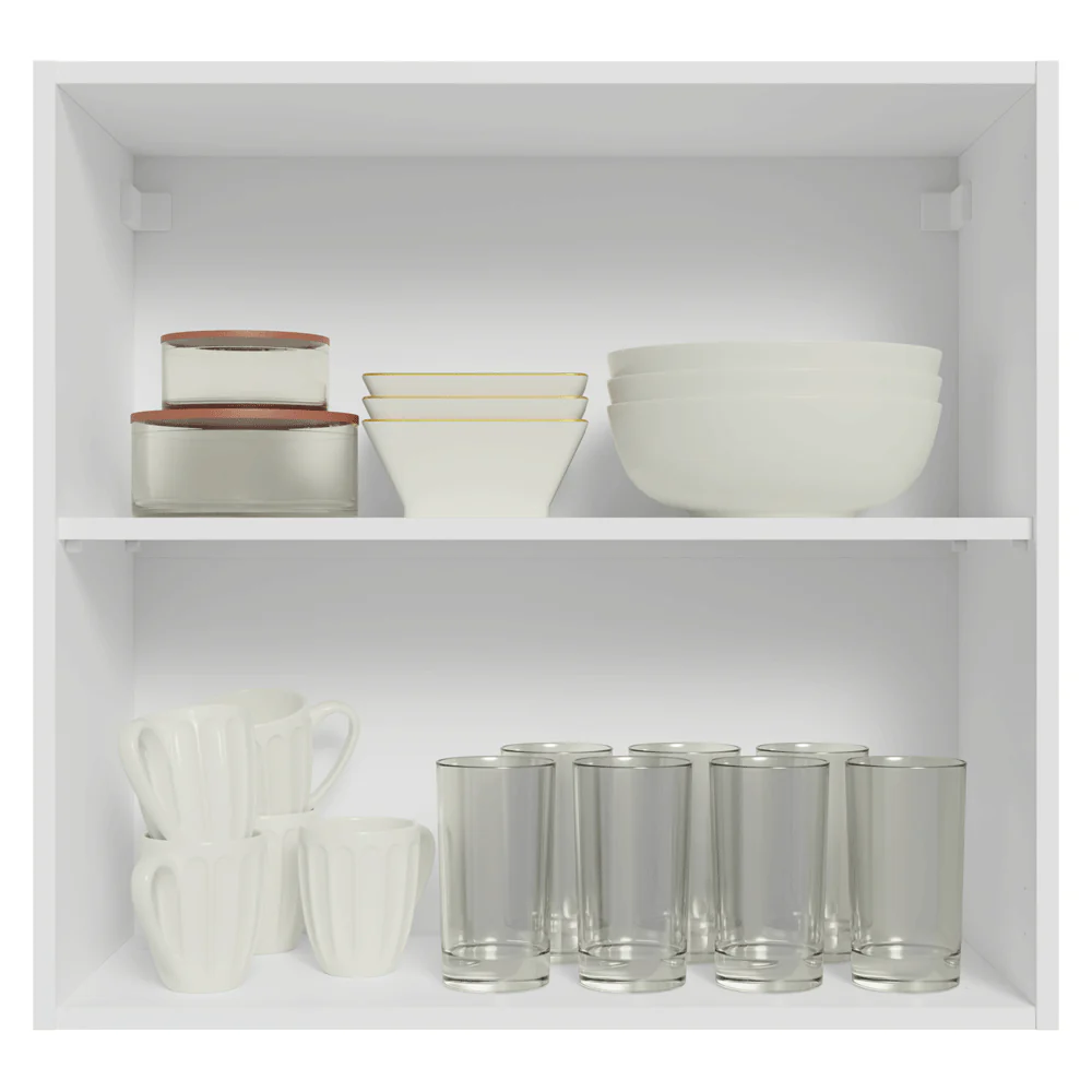 Armário Aéreo 70 cm 2 Portas Branco/Cinza Vik Madesa - Image 4