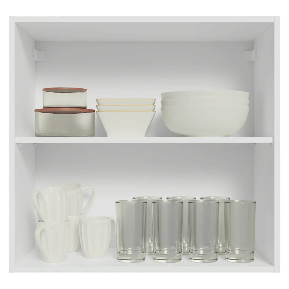 Armário Aéreo 70 cm 2 Portas Branco/Crema Vik Madesa - Image 4
