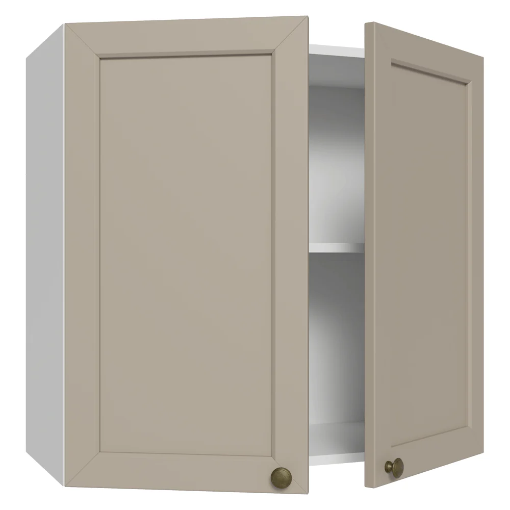 Armário Aéreo 70 cm 2 Portas Branco/Crema Vik Madesa - Image 8