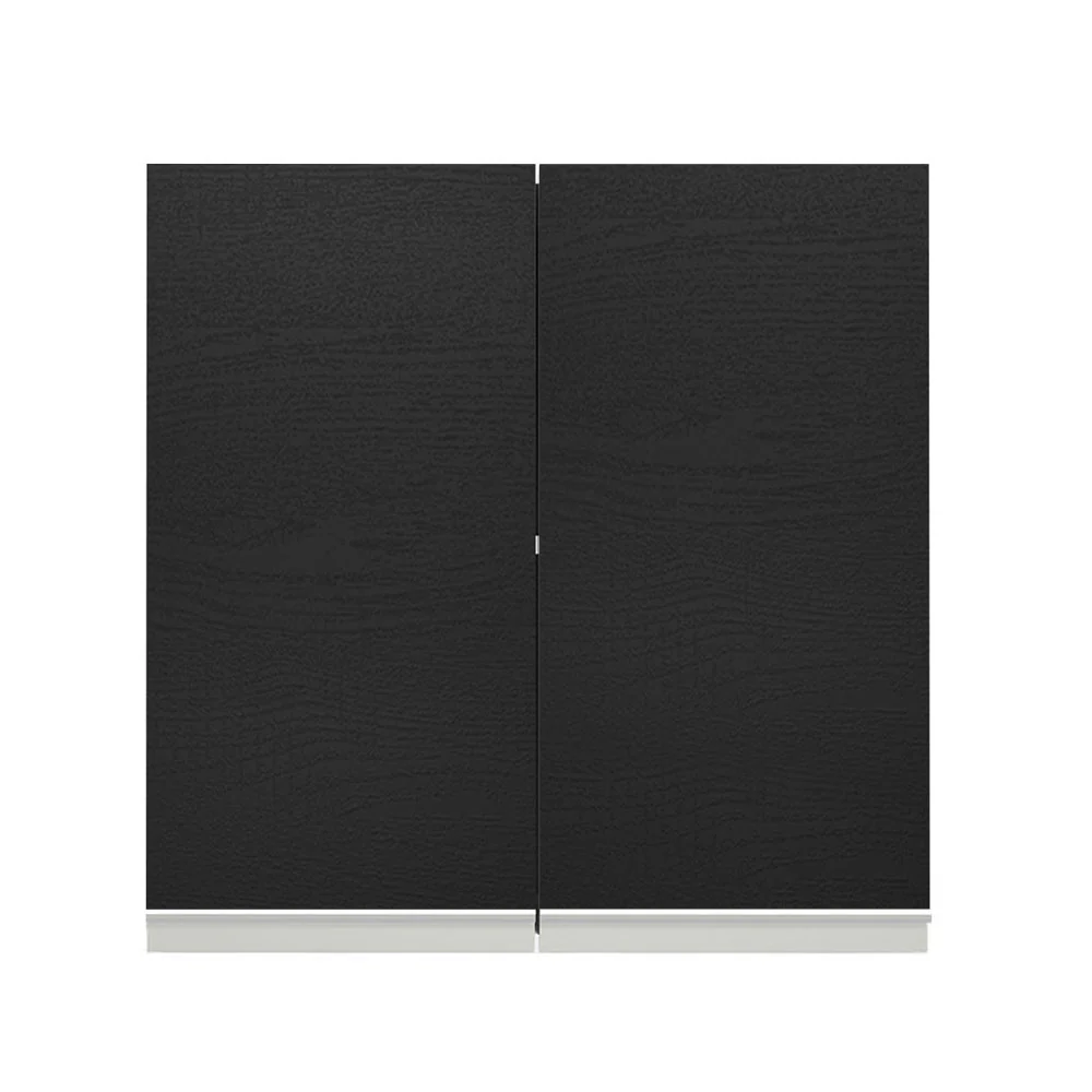 Armário Aéreo 70 cm 2 Portas Branco/Preto Glamy Madesa - Image 6