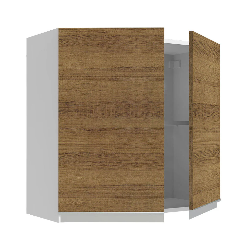 Armário Aéreo 70 cm 2 Portas Branco/Rustic Glamy Madesa - Image 5