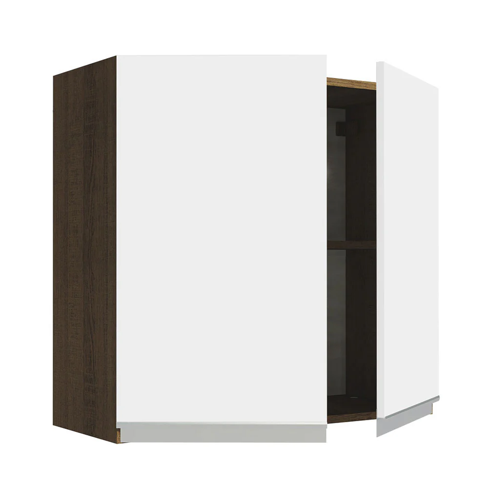 Armário Aéreo 70 cm 2 Portas Rustic/Branco Glamy Madesa - Image 5